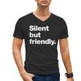 Silent But Friendly A Design For Introverts Men's V-Neck T-Shirt
