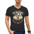 Skier Dad Ski Dad My Favorite Ski Buddies Call Me Dad Ski Men's V-Neck T-Shirt