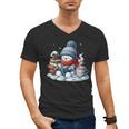 Snowman Reading Books Lovers Librarian Bookworm Christmas Men's V-Neck T-Shirt Snowman Reading Books Lovers Librarian Bookworm Christmas Men's V-Neck T-Shirt