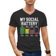 My Social Battery Introverted Low Energy Antisocial Men's V-Neck T-Shirt My Social Battery Introverted Low Energy Antisocial Men's V-Neck T-Shirt