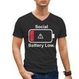 Social Battery Low Anti-Social Introvert Men's V-Neck T-Shirt Social Battery Low Anti-Social Introvert Men's V-Neck T-Shirt
