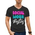 Social Worker Work Coworkers Best Friend Graduation MSW Men's V-Neck T-Shirt
