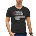 Socially Awkward Introvert Anxious Awkwardly Social Men's V-Neck T-Shirt