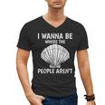 Solitude Introverts I Wanna Be Where The People Aren't Men's V-Neck T-Shirt Solitude Introverts I Wanna Be Where The People Aren't Men's V-Neck T-Shirt