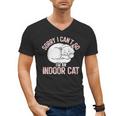 Sorry I Can't Go I'm An Indoor Cat Lazy Humor Introvert Cat Men's V-Neck T-Shirt Sorry I Can't Go I'm An Indoor Cat Lazy Humor Introvert Cat Men's V-Neck T-Shirt