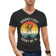 Sounds Fishy Count Me In Dad Grandpa Vintage Fishing Men's V-Neck T-Shirt