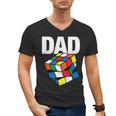 Speed Cubing Dad Puzzle Cuber Cube Kids Men's V-Neck T-Shirt
