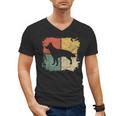 Square Retro German Shepherd Owner Dog Shepard Dad Mom Men's V-Neck T-Shirt