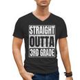 Straight Outta 3rd Grade Graduation Class 2025 Third Grade Men's V-Neck T-Shirt