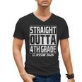 Straight Outta 4th Grade Graduation Class 2026 Fourth Grade Men's V-Neck T-Shirt