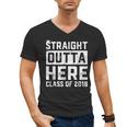 Straight Outta Here Class Of 2018 Senior Graduation Men's V-Neck T-Shirt