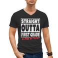 Straight Outta First Grade Class Of 2018 Graduation Men's V-Neck T-Shirt