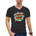 Super Dad Comic Book Superhero Father's Day Men's V-Neck T-Shirt