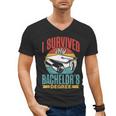 I Survived My Bachelor's Degree Party Bachelor Graduation Men's V-Neck T-Shirt