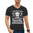 I Survived My Daughter's Master's Degree Graduation Men's V-Neck T-Shirt