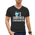 I Survived Kindergarten Graduation Kids Owl Grad Men's V-Neck T-Shirt