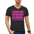 I Survived Nursing School Class Of 2018 Graduation Shirt Men's V-Neck T-Shirt