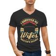 Survived My Wife's Master's Degree College Graduation Men's V-Neck T-Shirt