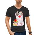 Teacher Pig Cute Farm Animal Book Lover School Student For Men Women Kids Men's V-Neck T-Shirt Teacher Pig Cute Farm Animal Book Lover School Student For Men Women Kids Men's V-Neck T-Shirt