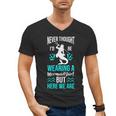 Never Thought I'd Be Wearing a Mermaid Dad Small Men's V-Neck T-Shirt Never Thought I'd Be Wearing a Mermaid Dad Small Men's V-Neck T-Shirt