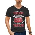My Toolbox Costs More Than Your Car Mechanic Dad Rrepair Guy Men's V-Neck T-Shirt