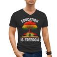 History Education Is Freedom Books Black History Men's V-Neck T-Shirt