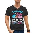 Touchdown Or Tutu Dad Loves You Gender Reveal Family Men's V-Neck T-Shirt