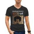 Unapologetically MSW-Ish Student Graduation Afro Men's V-Neck T-Shirt