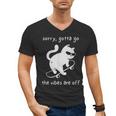 Vibes Are Off Cat Skateboard Introvert Sarcastic Humor Men's V-Neck T-Shirt Vibes Are Off Cat Skateboard Introvert Sarcastic Humor Men's V-Neck T-Shirt