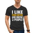 Video Editor Introvert Editing Production Filmmaking Job Men's V-Neck T-Shirt Video Editor Introvert Editing Production Filmmaking Job Men's V-Neck T-Shirt