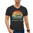 Vintage Axolotl Dad Axolotl Lovers Daddy Father's Day Men's V-Neck T-Shirt