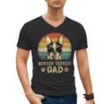 Vintage Boston Terrier Dad Dog Lovers Father's Day Tee Men's V-Neck T-Shirt Vintage Boston Terrier Dad Dog Lovers Father's Day Tee Men's V-Neck T-Shirt