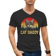 Vintage Cat Daddy Cat Lover Cat Dad Fathers Men's V-Neck T-Shirt