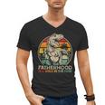 Vintage Fatherhood Is A Walk In The Park DadRex Dinosaur Men's V-Neck T-Shirt