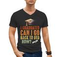 Vintage I Graduated Can I Go Back To Bed Now Graduation Men's V-Neck T-Shirt