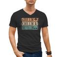 Vintage Grill Dad Grilling Chilling Refilling Men's V-Neck T-Shirt