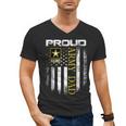 Vintage Proud Army Dad With American Flag Men's V-Neck T-Shirt
