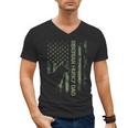 Vintage USA Camo Flag Proud Siberian Husky Dad Silhouette Men's V-Neck T-Shirt