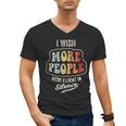 Vintage I Wish More People Were Fluent In Silence Introvert Men's V-Neck T-Shirt