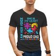 I Am Her Voice She Is My Heart Autism Awareness Daughter Dad Men's V-Neck T-Shirt
