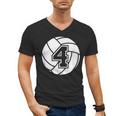 Volleyball Player 4 Volleyball Mom Dad Jersey Number 4 Men's V-Neck T-Shirt
