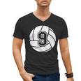 Volleyball Player 9 Volleyball Mom Dad Jersey Number 9 Men's V-Neck T-Shirt