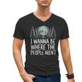 I Wanna Be Where People Aren’t For Camping Hiking Introvert Men's V-Neck T-Shirt I Wanna Be Where People Aren’t For Camping Hiking Introvert Men's V-Neck T-Shirt