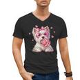 Westie Dog Valentines Day Dog Mom Westie Dad Candy Sucker For Men Women Girls Kids Men's V-Neck T-Shirt