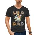 Wild Dad 1St Birthday Safari Jungle Animal Truck Men's V-Neck T-Shirt