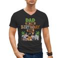 Wild Dad Of The Birthday Girl Zoo Safari Jungle Animal Men's V-Neck T-Shirt