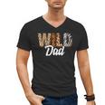 Wild Dad Zoo Born Two Be Wild B-Day Safari Jungle Animal Men's V-Neck T-Shirt