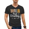 Wild About Reading Book Lover Bookworm Library Day Men's V-Neck T-Shirt