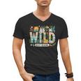 Wild About Reading Bookworm Book Reader Zoo Animals Men's V-Neck T-Shirt