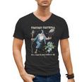 Wizard Dragon Fantasy Football Player Literal Dad Joke Men's V-Neck T-Shirt
